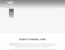 Tablet Screenshot of dignityfuneralcare.ie